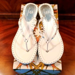 Cole Haan 10B White Dava Thong Sandal